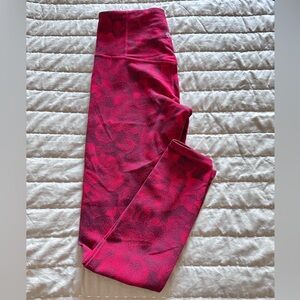 Athleta Red Floral Leggings